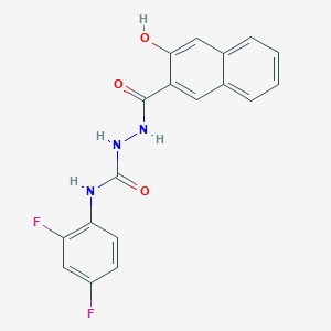 N-(2,4-difluorophenyl)-2-(3-hydroxy-2-naphthoyl)hydrazinecarboxamide