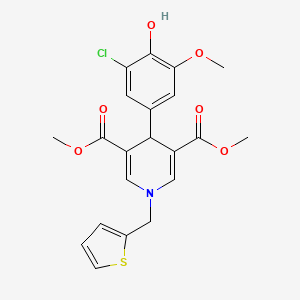 dimethyl 4-(3-chloro-4-hydroxy-5-methoxyphenyl)-1-(2-thienylmethyl)-1,4-dihydro-3,5-pyridinedicarboxylate