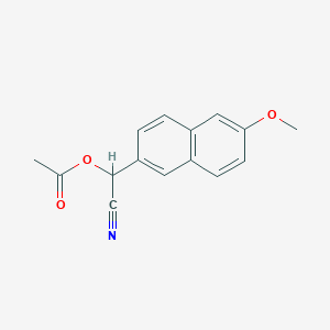 molecular formula C15H13NO3 B524118 氰基(6-甲氧基-2-萘基)甲基乙酸 