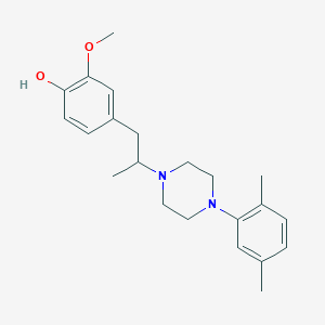 molecular formula C22H30N2O2 B5241183 4-{2-[4-(2,5-dimethylphenyl)-1-piperazinyl]propyl}-2-methoxyphenol 