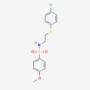 N-{2-[(4-chlorophenyl)thio]ethyl}-4-methoxybenzenesulfonamide