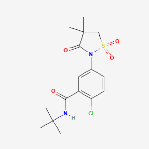 N-(tert-butyl)-2-chloro-5-(4,4-dimethyl-1,1-dioxido-3-oxo-2-isothiazolidinyl)benzamide