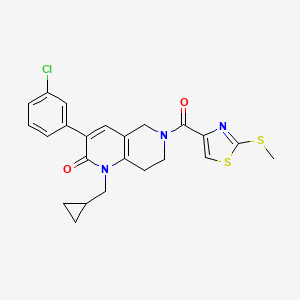 3-(3-chlorophenyl)-1-(cyclopropylmethyl)-6-{[2-(methylthio)-1,3-thiazol-4-yl]carbonyl}-5,6,7,8-tetrahydro-1,6-naphthyridin-2(1H)-one