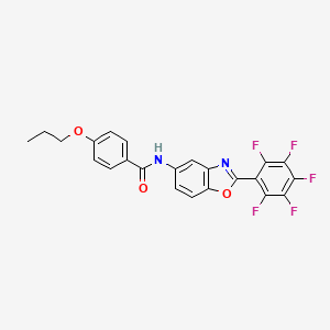 N-[2-(pentafluorophenyl)-1,3-benzoxazol-5-yl]-4-propoxybenzamide