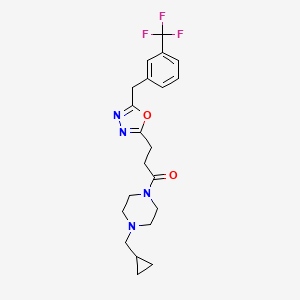 1-(cyclopropylmethyl)-4-(3-{5-[3-(trifluoromethyl)benzyl]-1,3,4-oxadiazol-2-yl}propanoyl)piperazine