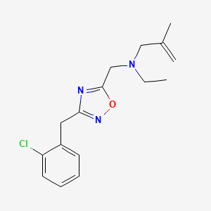 molecular formula C16H20ClN3O B5241292 N-{[3-(2-chlorobenzyl)-1,2,4-oxadiazol-5-yl]methyl}-N-ethyl-2-methyl-2-propen-1-amine 