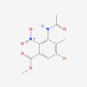 Methyl 3-acetamido-5-bromo-4-methyl-2-nitrobenzoate