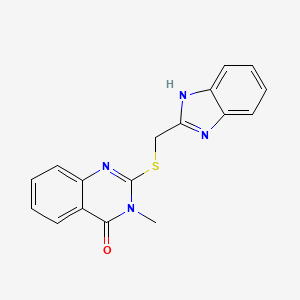 molecular formula C17H14N4OS B5241312 2-[(1H-benzimidazol-2-ylmethyl)thio]-3-methyl-4(3H)-quinazolinone 