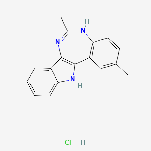 molecular formula C17H16ClN3 B5241316 2,6-dimethyl-5,12-dihydroindolo[3,2-d][1,3]benzodiazepine;hydrochloride 