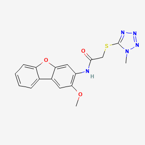 molecular formula C17H15N5O3S B5241324 N-(2-methoxydibenzo[b,d]furan-3-yl)-2-[(1-methyl-1H-tetrazol-5-yl)thio]acetamide 