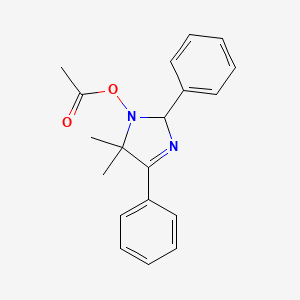 molecular formula C19H20N2O2 B5241329 (5,5-dimethyl-2,4-diphenyl-2H-imidazol-1-yl) acetate 