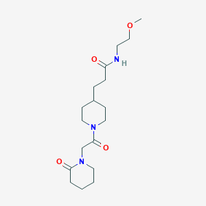 N-(2-methoxyethyl)-3-[1-[2-(2-oxopiperidin-1-yl)acetyl]piperidin-4-yl]propanamide