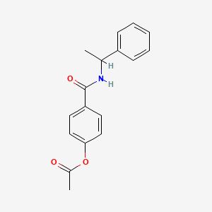 4-[(1-Phenylethyl)carbamoyl]phenyl acetate