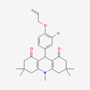 9-(3-bromo-4-prop-2-enoxyphenyl)-3,3,6,6,10-pentamethyl-4,5,7,9-tetrahydro-2H-acridine-1,8-dione