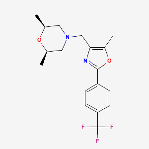 (2R*,6S*)-2,6-dimethyl-4-({5-methyl-2-[4-(trifluoromethyl)phenyl]-1,3-oxazol-4-yl}methyl)morpholine