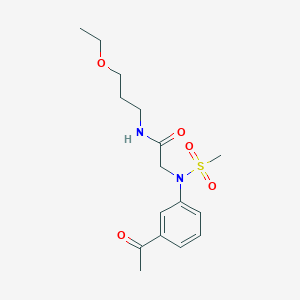 N~2~-(3-acetylphenyl)-N~1~-(3-ethoxypropyl)-N~2~-(methylsulfonyl)glycinamide