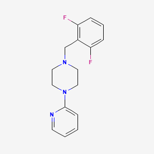 molecular formula C16H17F2N3 B5241438 1-[(2,6-Difluorophenyl)methyl]-4-pyridin-2-ylpiperazine 