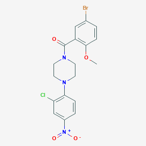 (5-bromo-2-methoxyphenyl)-[4-(2-chloro-4-nitrophenyl)piperazin-1-yl]methanone