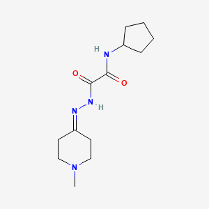 N-cyclopentyl-2-[2-(1-methyl-4-piperidinylidene)hydrazino]-2-oxoacetamide