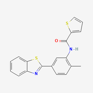 molecular formula C19H14N2OS2 B5241481 N-[5-(1,3-benzothiazol-2-yl)-2-methylphenyl]thiophene-2-carboxamide 