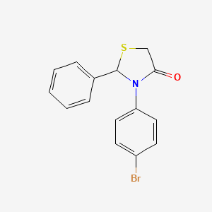 molecular formula C15H12BrNOS B5241482 3-(4-bromophenyl)-2-phenyl-1,3-thiazolidin-4-one 