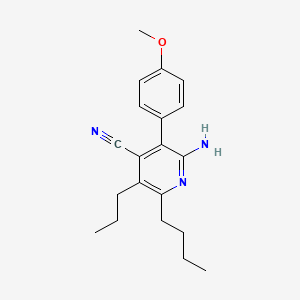 molecular formula C20H25N3O B5241504 2-amino-6-butyl-3-(4-methoxyphenyl)-5-propylisonicotinonitrile 