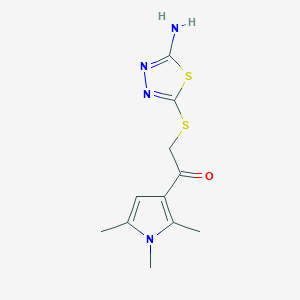 2-[(5-amino-1,3,4-thiadiazol-2-yl)thio]-1-(1,2,5-trimethyl-1H-pyrrol-3-yl)ethanone