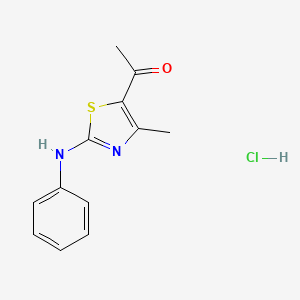 molecular formula C12H13ClN2OS B5241549 1-(2-anilino-4-methyl-1,3-thiazol-5-yl)ethanone hydrochloride 