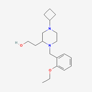 molecular formula C19H30N2O2 B5241569 2-[4-cyclobutyl-1-(2-ethoxybenzyl)-2-piperazinyl]ethanol 