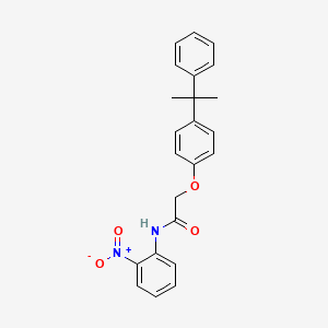 molecular formula C23H22N2O4 B5241577 N-(2-nitrophenyl)-2-[4-(2-phenylpropan-2-yl)phenoxy]acetamide 