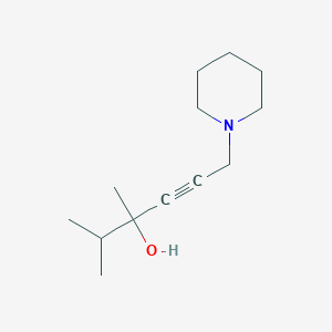 molecular formula C13H23NO B5241599 2,3-dimethyl-6-piperidin-1-ylhex-4-yn-3-ol 