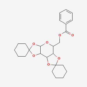 tetrahydro-3a'H-dispiro[cyclohexane-1,2'-bis[1,3]dioxolo[4,5-b:4',5'-d]pyran-7',1''-cyclohexan]-5'-ylmethyl benzoate