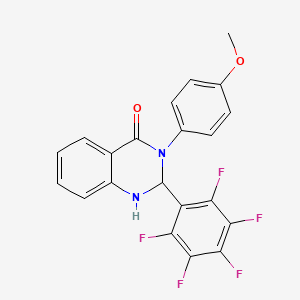 3-(4-Methoxyphenyl)-2-(2,3,4,5,6-pentafluorophenyl)-1,2-dihydroquinazolin-4-one