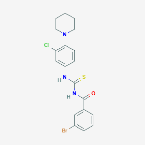 molecular formula C19H19BrClN3OS B5241622 3-bromo-N-{[3-chloro-4-(piperidin-1-yl)phenyl]carbamothioyl}benzamide 