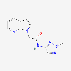 molecular formula C12H12N6O B5241639 N-(2-methyltriazol-4-yl)-2-pyrrolo[2,3-b]pyridin-1-ylacetamide 