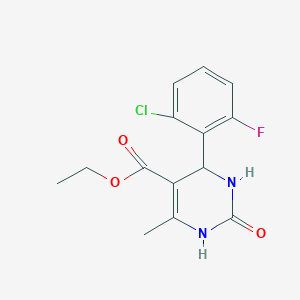 molecular formula C14H14ClFN2O3 B5241650 Ethyl 4-(2-chloro-6-fluorophenyl)-6-methyl-2-oxo-1,2,3,4-tetrahydropyrimidine-5-carboxylate 