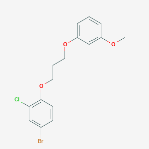 molecular formula C16H16BrClO3 B5241654 4-bromo-2-chloro-1-[3-(3-methoxyphenoxy)propoxy]benzene 