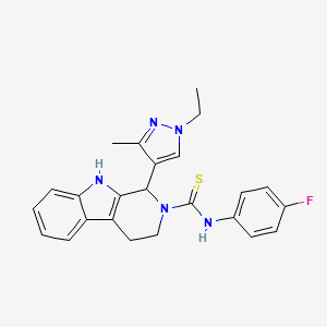 1-(1-ethyl-3-methyl-1H-pyrazol-4-yl)-N-(4-fluorophenyl)-1,3,4,9-tetrahydro-2H-beta-carboline-2-carbothioamide