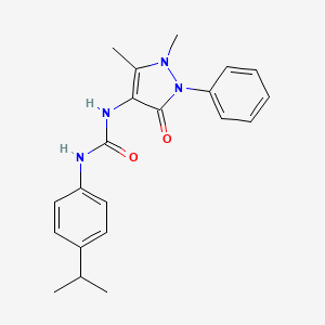 molecular formula C21H24N4O2 B5241687 3-(1,5-DIMETHYL-3-OXO-2-PHENYL-2,3-DIHYDRO-1H-PYRAZOL-4-YL)-1-[4-(PROPAN-2-YL)PHENYL]UREA 