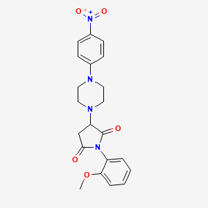 1-(2-Methoxyphenyl)-3-[4-(4-nitrophenyl)piperazin-1-yl]pyrrolidine-2,5-dione