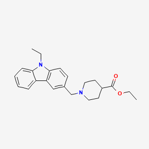 molecular formula C23H28N2O2 B5241697 ethyl 1-[(9-ethyl-9H-carbazol-3-yl)methyl]-4-piperidinecarboxylate 