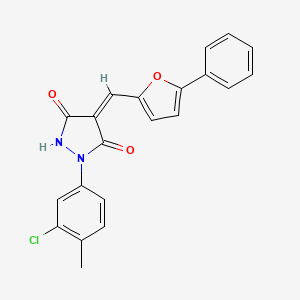 1-(3-chloro-4-methylphenyl)-4-[(5-phenyl-2-furyl)methylene]-3,5-pyrazolidinedione