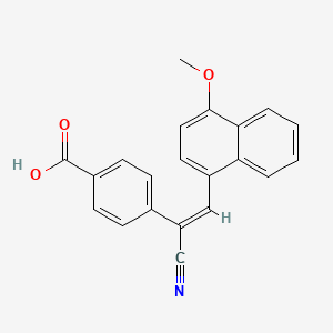 4-[(E)-1-cyano-2-(4-methoxynaphthalen-1-yl)ethenyl]benzoic acid