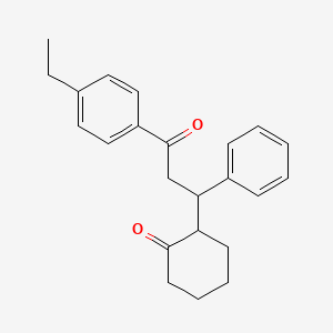 molecular formula C23H26O2 B5241753 2-[3-(4-Ethylphenyl)-3-oxo-1-phenylpropyl]cyclohexan-1-one 