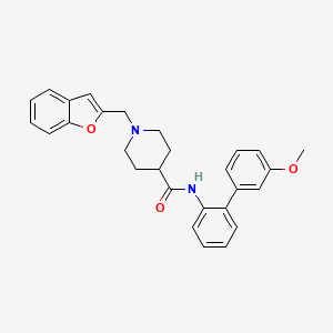 1-(1-benzofuran-2-ylmethyl)-N-(3'-methoxy-2-biphenylyl)-4-piperidinecarboxamide