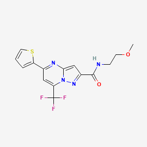 N-(2-methoxyethyl)-5-(thiophen-2-yl)-7-(trifluoromethyl)pyrazolo[1,5-a]pyrimidine-2-carboxamide