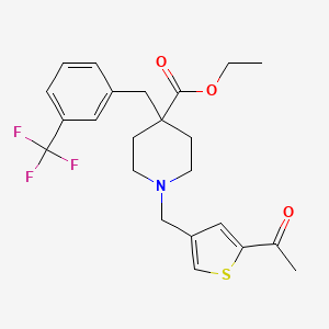 ethyl 1-[(5-acetyl-3-thienyl)methyl]-4-[3-(trifluoromethyl)benzyl]-4-piperidinecarboxylate