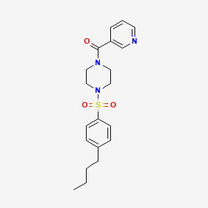 {4-[(4-BUTYLPHENYL)SULFONYL]PIPERAZINO}(3-PYRIDYL)METHANONE