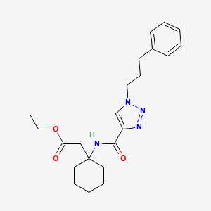 ethyl [1-({[1-(3-phenylpropyl)-1H-1,2,3-triazol-4-yl]carbonyl}amino)cyclohexyl]acetate