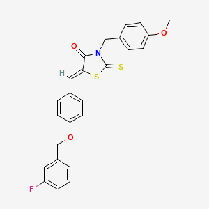 5-{4-[(3-fluorobenzyl)oxy]benzylidene}-3-(4-methoxybenzyl)-2-thioxo-1,3-thiazolidin-4-one